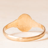 Anello da sigillo vintage in oro giallo 9K, anno 1956