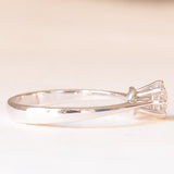 Solitario in oro bianco 18K con diamante di taglio vecchia Europa (0.35ct ca.)