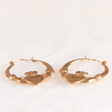Orecchini Claddagh vintage in oro giallo 9K
