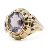 Anello vintage in oro giallo 8k con ametista