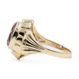 Anello vintage in oro giallo 8k con ametista