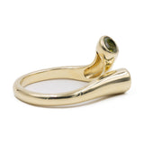 Anello vintage in oro giallo 14k con peridoti, anni '70