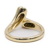 Anello vintage in oro giallo 14k con peridoti, anni '70