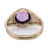 Anello vintage da cocktail in oro giallo 8k con ametista