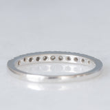Mezzo eternity vintage in oro bianco 18K con diamanti di taglio brillante (0.33ctw ca.), anni ‘90/anni ‘2000