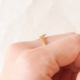 Anello da sigillo vintage in oro giallo 9K, anno 1956