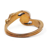 Anello vintage in oro giallo 18k con perla