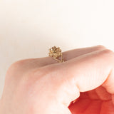 Anello vintage in oro giallo 9K con granato (0.40ct ca.), anno 1993