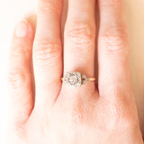 Anello Art Déco in oro giallo 14K e argento con diamanti (0.24ctw ca.), anni ‘20/‘30