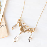 Collier Art Déco in oro giallo e bianco 18K con diamanti di taglio brillante e di taglio vecchia miniera (0.45ctw ca.), anni ‘20/‘30