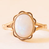 Anello antico in oro giallo 9K con opale (1.30ct ca.), anni ‘10/‘20