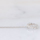 Collana vintage in platino con diamanti di taglio brillante (0.15ctw), anni ‘90