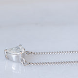 Collana vintage in platino con diamante a cuore (1ct)