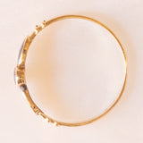 Trilogy vintage in oro giallo 14K con onici, anni ‘50