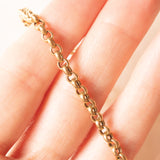Braccialetto vintage con anelline in oro giallo 9K