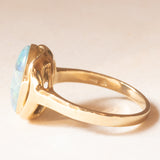 Anello vintage in oro giallo 9K con mosaico di opali triplet