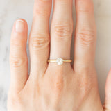 Solitario vintage in oro giallo 14K con diamante di taglio brillante (0.53ct ca.), anni ‘80/‘90