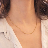 Catenina vintage con maglia a serpente in oro giallo 14K