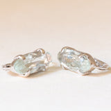 Orecchini in oro bianco 18K con acquamarine (7ctw ca.)