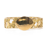 Anello vintage in filigrana di oro giallo 18k