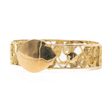 Anello vintage in filigrana di oro giallo 18k