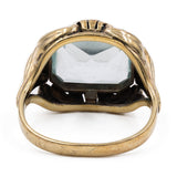 Anello vintage in oro giallo 8K con acquamarina (5ct ca.), anni '70