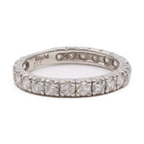 Anello vintage semi-eternity in platino 900 con 1ct di diamanti