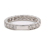 Anello vintage semi-eternity in platino 900 con 1ct di diamanti