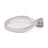 Anello vintage in oro bianco 14k con diamanti (0,08ctw)