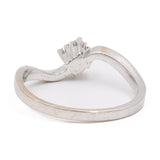 Anello vintage in oro bianco 14k con diamanti (0,08ctw)