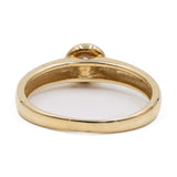 Anello vintage solitario in oro giallo 14k con diamante di 0,25ct, anni '70