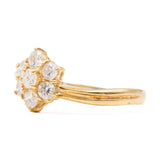 ANELLO VINTAGE A MARGHERITA IN ORO GIALLO 18K E DIAMANTI (0.51CTW)