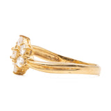 ANELLO VINTAGE A MARGHERITA IN ORO GIALLO 18K E DIAMANTI (0.51CTW)