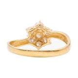 ANELLO VINTAGE A MARGHERITA IN ORO GIALLO 18K E DIAMANTI (0.51CTW)