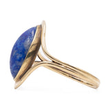 Anello vintage in oro giallo 8k con laspislazzulo