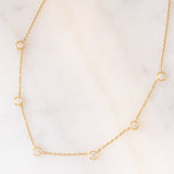 Collier vintage in oro giallo 18K con diamanti di taglio brillante (1ctw ca.), anni ‘70