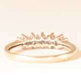 Anello vintage in oro giallo 9K con diamanti (0.20ctw ca.), anni ‘80/‘90