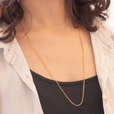 Catenina con maglia a rolò vintage in oro giallo 14K, anni ‘70