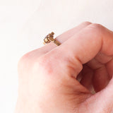 Anello a margherita vintage in oro giallo 8K con granati (0.90ctw ca.), anni ‘50