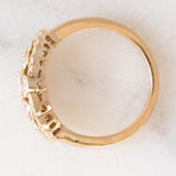 Anello vintage in oro giallo 18K con diamanti (0.62ctw ca.), anni ‘70/‘80
