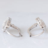 Orecchini in oro bianco 18K con diamanti di taglio brillante (0.40ctw ca.), anni ‘90