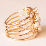 Anello harem vintage in oro giallo 14K con opali (1.50ctw ca.), anni ‘60