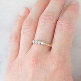 Veretta antica in oro giallo e bianco 14K con diamanti di taglio vecchia miniera (0.35ctw ca.), anni ‘30