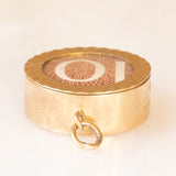 Ciondolo “Emergency Money” in oro giallo 9K e con banconota da 10 scellini, anno 1966