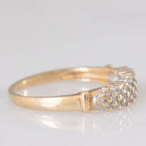 Anello vintage in oro giallo 9K e diamanti (0.15ctw ca.), anno ‘2000
