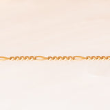 Catenina vintage in oro giallo 9K con maglia figaro