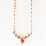 Collier vintage in oro giallo 8K con granati (1ctw ca.), anni ‘60/‘70