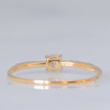 Solitario moderno in oro giallo 10K con diamanti (0.33ctw ca.)