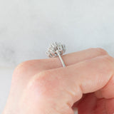 Anello a fiocco di neve in oro bianco 14K con diamanti (0.36ctw ca.), anni ‘70