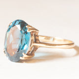 Anello da cocktail vintage in oro giallo 9K con spinello sintetico (5.80ct ca.), anno 1995